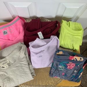 Lot of 6 size large shirts3 tanks, 2 short sleeved 1 li g sleeved